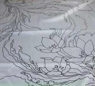 картинка Основа для росписи с нанесенным резервом, Атлас, 69*69, Первоцвет от магазина Мир Шелка